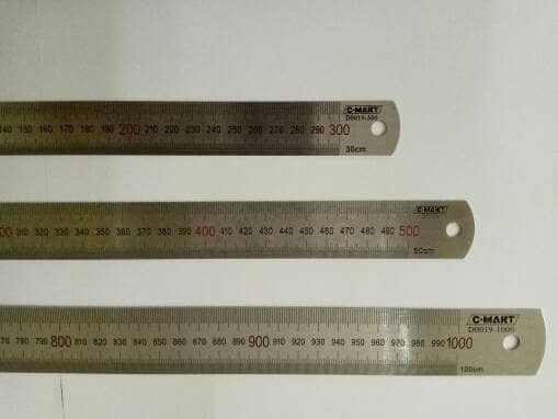 Ruler Stainless 100 Cm C Mart - Penggaris Besi Stainless 1 Meter Tebal
