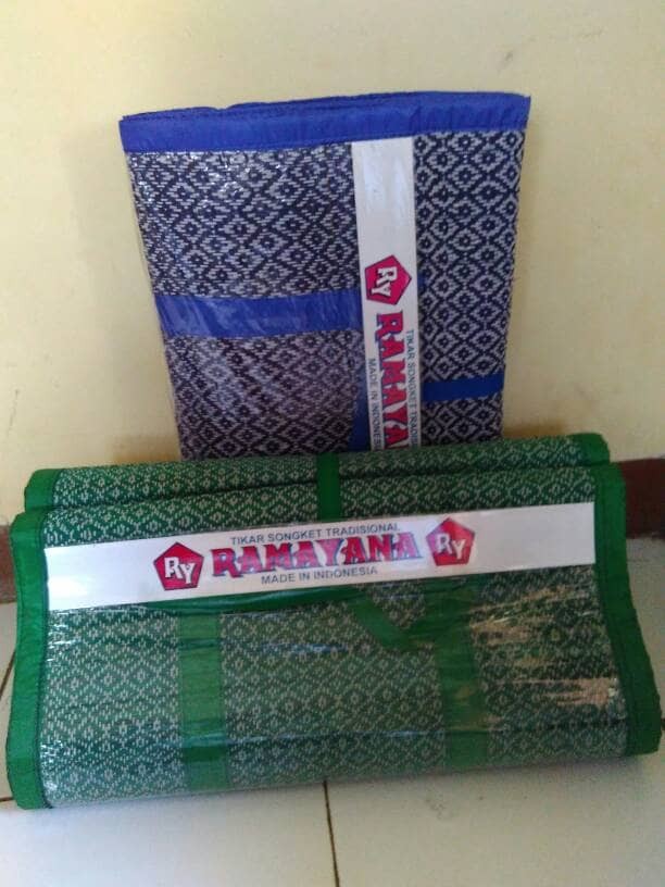 Jual Tikar Mendong lipat motif Songket / tikar Ramayana