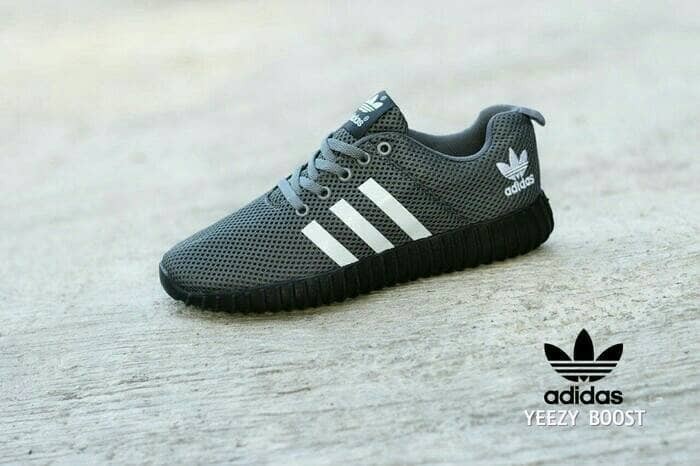 SEPATU ADIDAS YEEZY BOOST GRADE ORI/ABU2 SOL HITAM/WANITA (YZ-03)