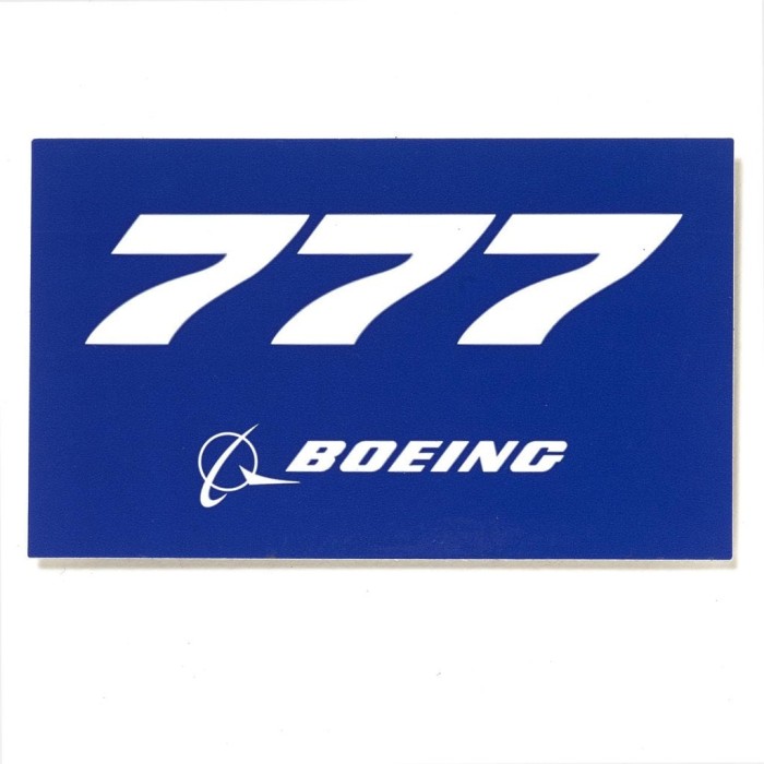 Official Boeing 747 Sticker Blue