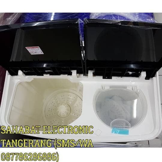 MESIN CUCI POLYTRON 2 TABUNG PWM 7057 HEMAT LISTRIK HEMAT DETERJEN