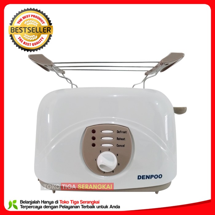 Denpoo Toaster Panggangan Roti DT-023D -Putih .