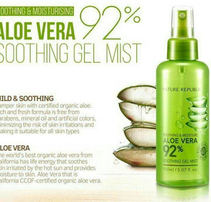 jual nature republic soothing gel mist 150ml original jual nature republic soothing gel mist 150ml original