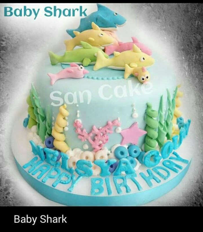 Jual Baby Shark Bday Cake Dki Jakarta San Cake Jakarta Tokopedia
