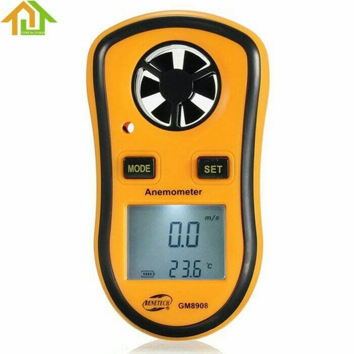 Jual DIGITAL ANEMOMETER THERMOMETER. ALAT UKUR KECEPATAN ANGIN SUHU GM