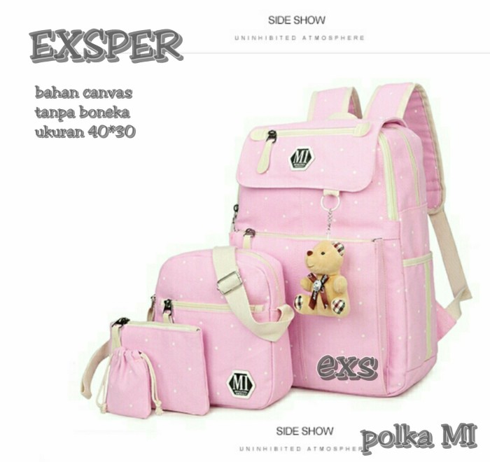 KANVAS MULTIFUNGSI. Source · Tas Ransel. Selempang.Pouch 4in1 Polkadot .