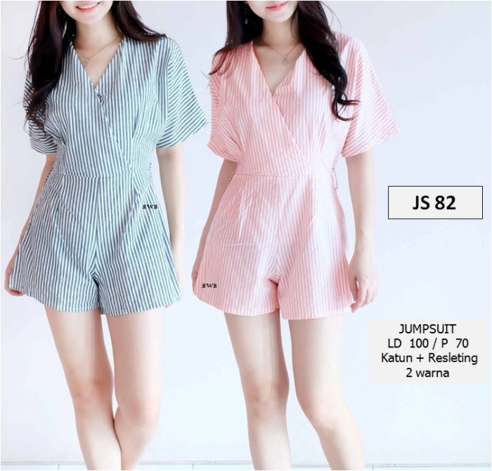 pastel striped jumpsuit