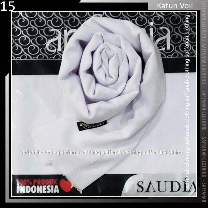 Jilbab Segiempat Rawis Saudia Ansania Square Hijab Warna Putih