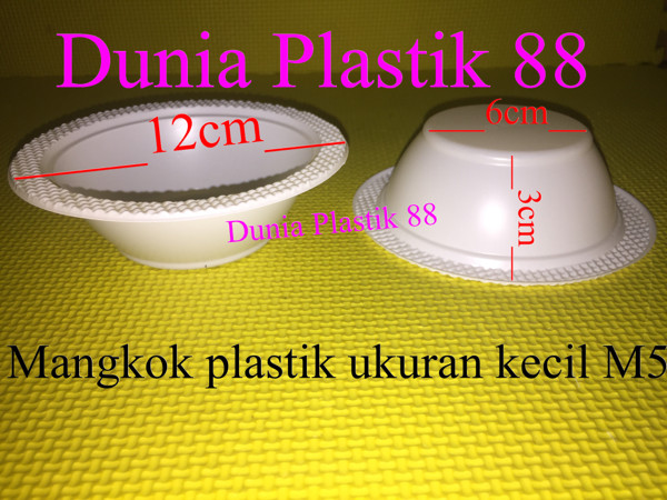 Jual 50PC MANGKOK  cup wadah PLASTIK putih susu bulat 