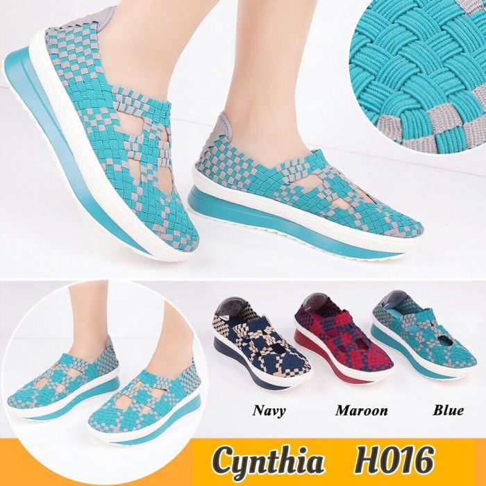 Sepatu Rajut Anyaman Cynthia type H624 Shopee Indonesia Source · Sepatu Rajut Wedges Cynthia H016 Anyam