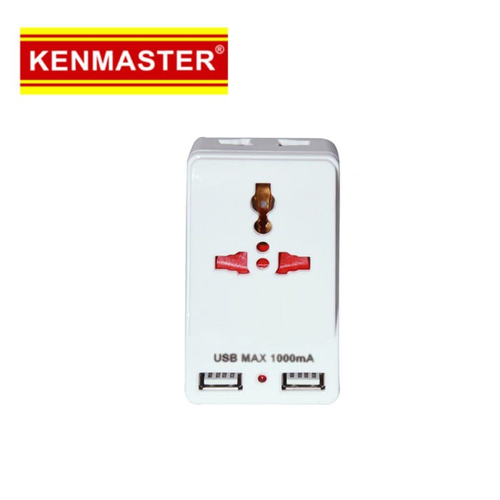 Foto Produk Kenmaster Steker S0203 USB - colokan listrik dari Dbestcompushop