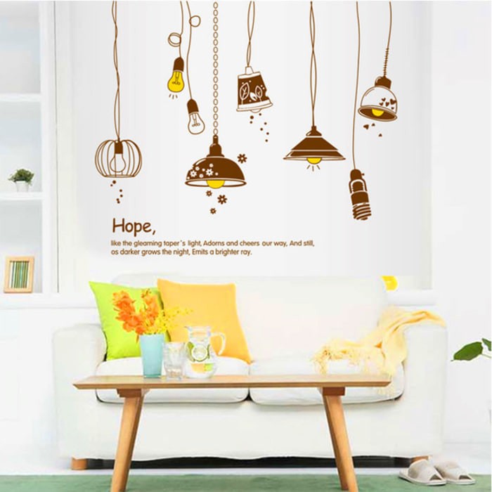AY7142 ONE PIECE STIKER DINDING WALL STICKER 50X70. WALL STIKER 60X90 Lamp JM7176 - Stiker