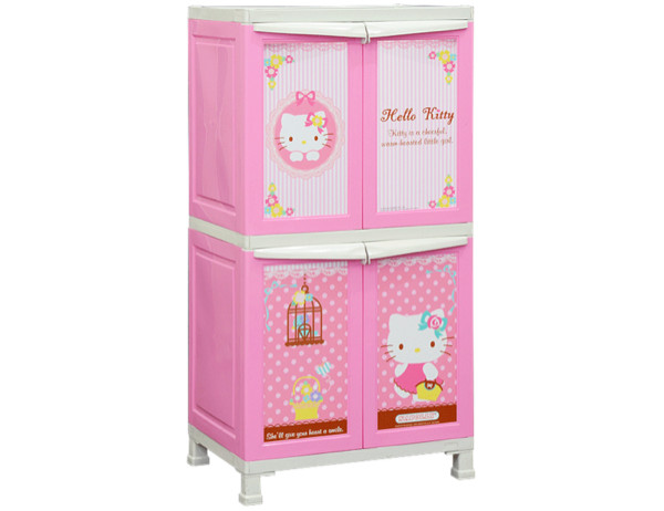 Jual Napolly Lemari  Plastik  4  Pintu  Karakter Hello  Kitty  