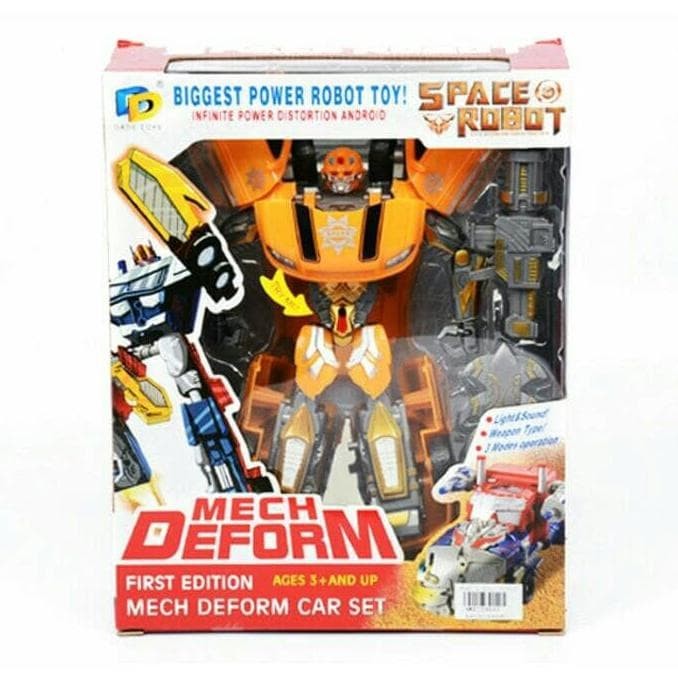 4pcs Blue Dog Car Transformer Toy Deformable Buggy Truck Vehicle Kids 12*7*5cm
