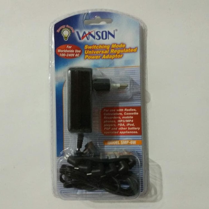 Adaptor Merk Vanson Model SMP 6W/ Universal Regulated Power Ad Murah