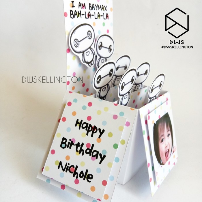 jual baymax pop up box kartu ucapan ulang tahun wisuda doodle ucapan ulang taon