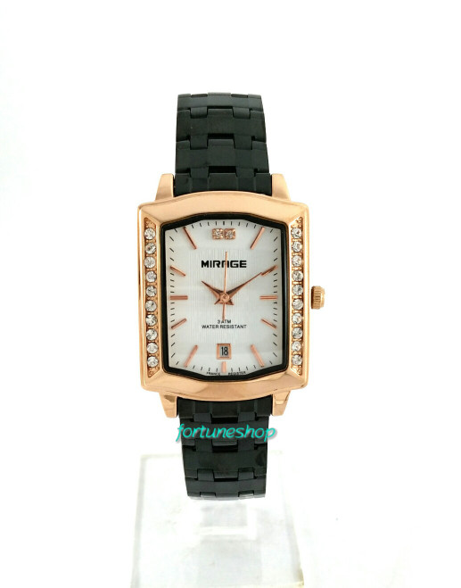 Mirage Jam Tangan Wanita Original Strap Stainless Gt1212 Daftar Source · Jam Tangan Wanita Mirage Original 7442L Black Rose Gold White Dial