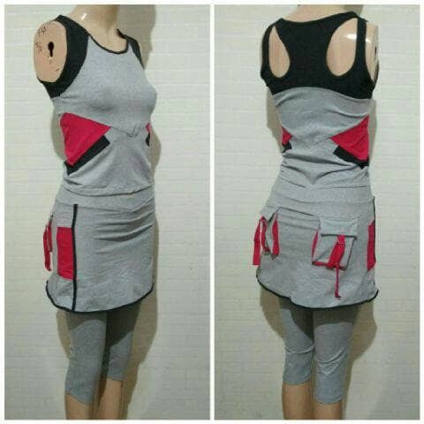 Aerobic Zumba Tanktop Sobek DQ5 Source Baju senam .