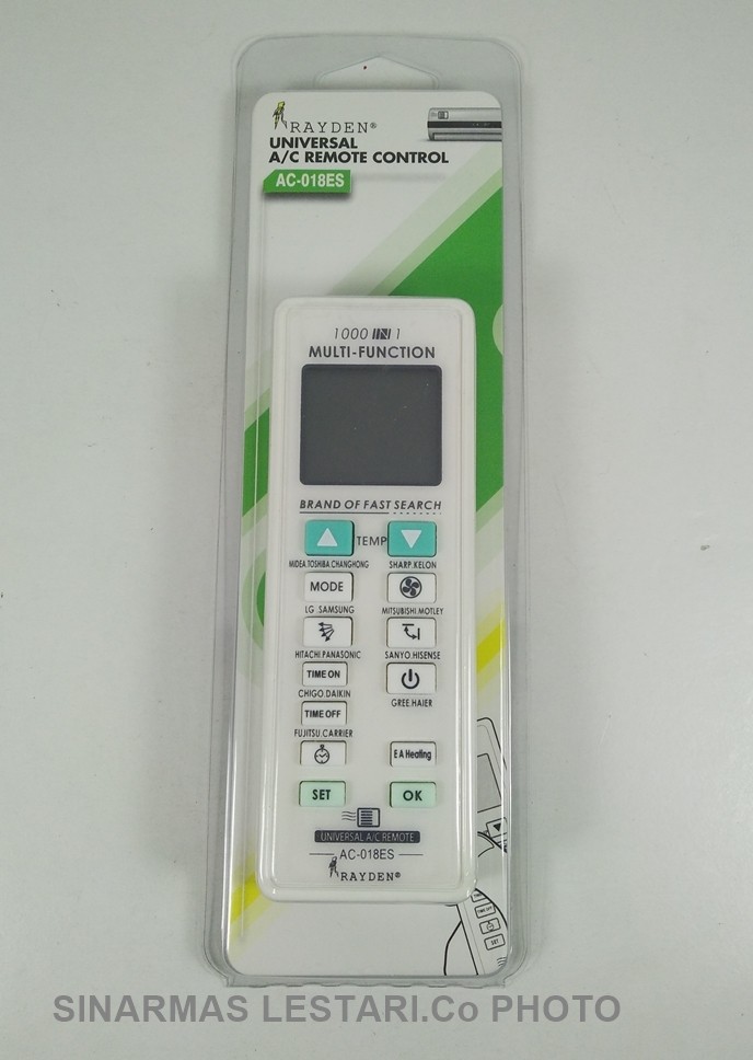 Foto Produk Remote AC Universal AC018ES LG,PANASONIC,SHARP,CHANGHONG,DAIKIN DLL dari SINGAMAS ELEKTRIK