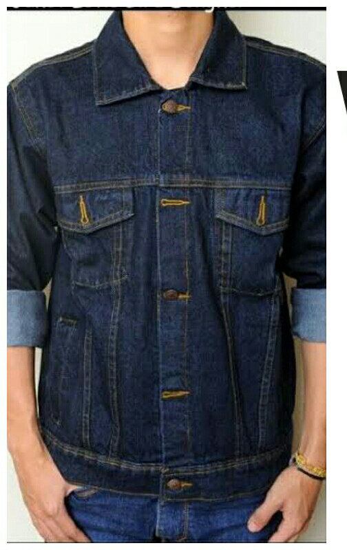 jaket jeans blue black