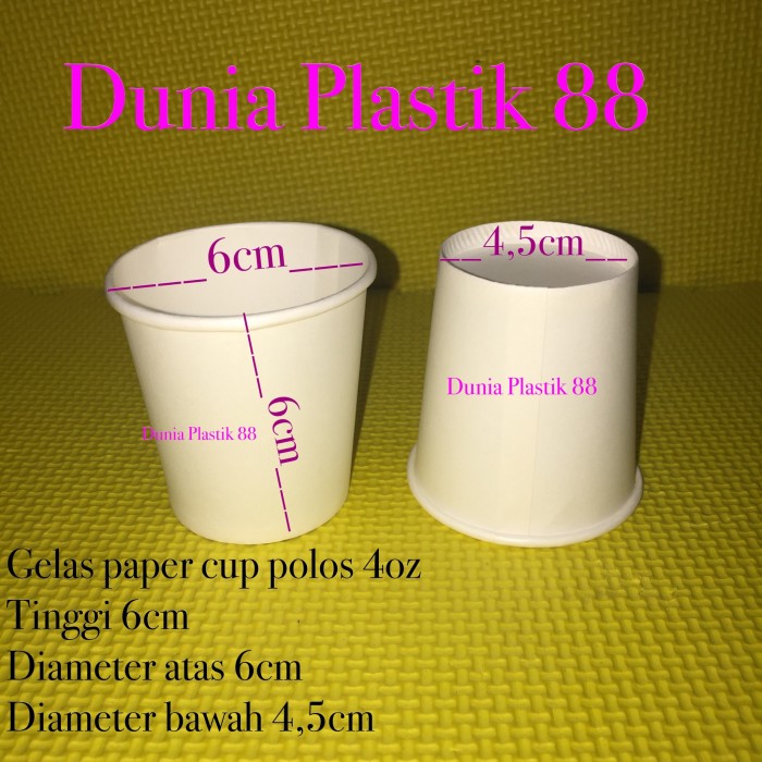 Jual HARGA PC gelas PAPER CUP kertas POLOS foam putih 