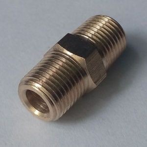 Brass BSPT Male x NPT Male Hex Nipple Pipe Fitting Adapter for Air Water Fuel