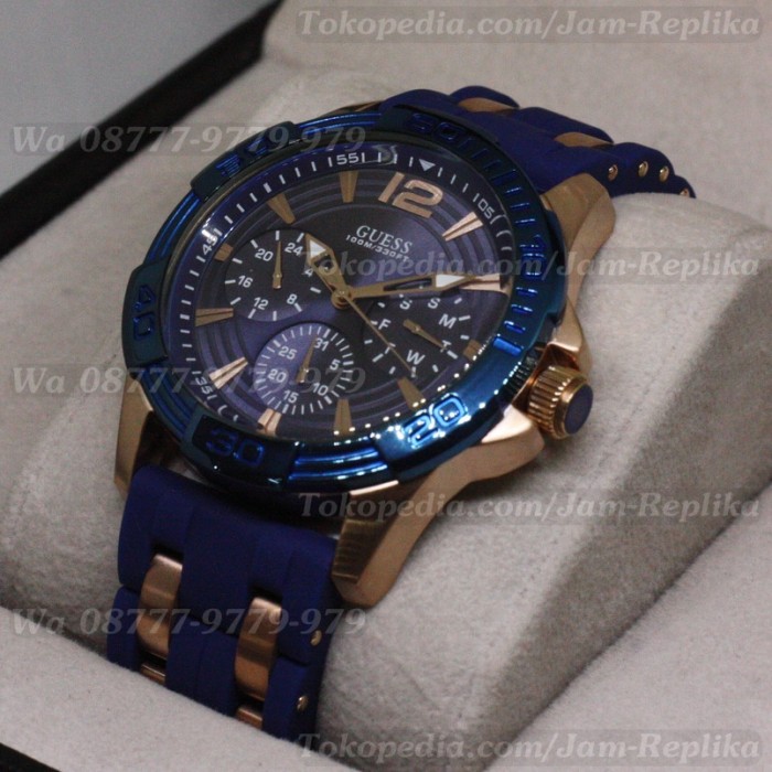 Jam Tangan Pria Guess Mens Oasis w0366g4 Blue Like Original