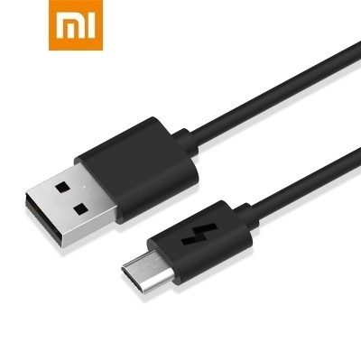 Kabel data Xiaomi Micro USB Original - Redmi Fast Charging Logo Petir - Hitam