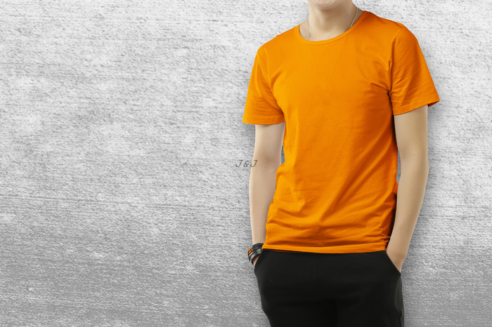 Foto Produk Jual Kaos Polos Pria Katun Orange XL - XXL Big Size Jumbo dari johnjill