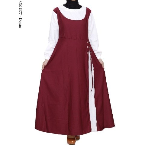Pakaian Wanita Baju Gamis Dress Muslim Katun Polos