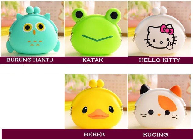 ... Dompet Tempat Koin Uang Receh Motif KARAKTER LUCU TS34