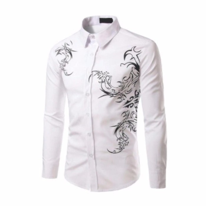Bosbaju Kemeja Pria Dragon Fly - Putih