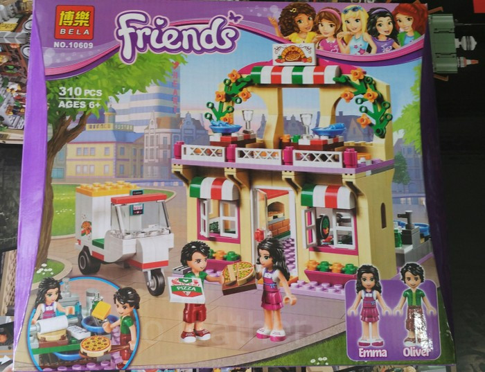 Jual Lego Bricks Kw Friends Emma Oliver Pizzastation Delivery Motor