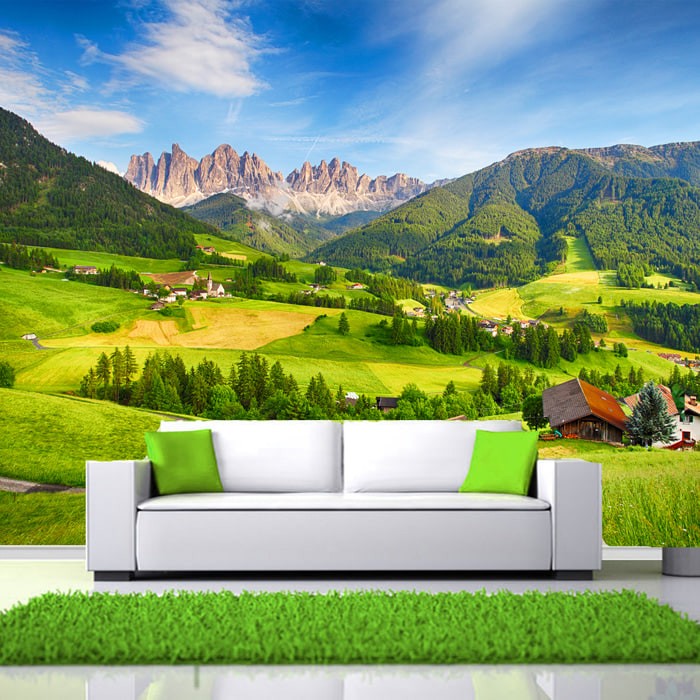 Gambar Dinding 3D Jual Wallpaper Dinding  Custom Pemandangan Alam 3D  Gunung 