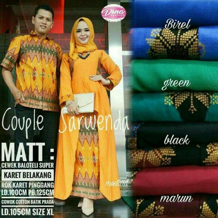 Harga Batik Gamis Couple Kebaya Sarimbit Balotelli Sarwenda Anjani Prada Harga Rp 238.000