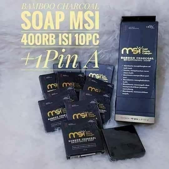 MSI (PAKET) SABUN KULIT MUKA BAMBOO CHARCOAL PEMUTIH ASLI ORIGINAL