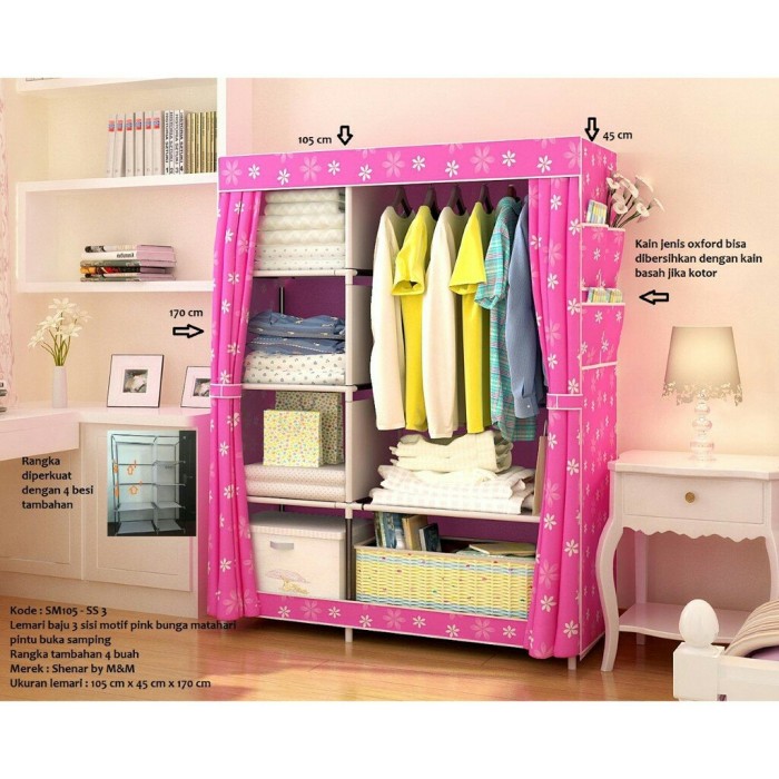 Portable cloth rack / lemari susun portable mini lipat kain oxford