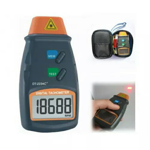Foto Produk tt. digital tachometer laser / alat ukur rpm putaran dinamo, motor, dari marketzafr