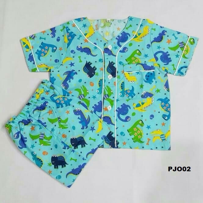 pajamas anak cowo / baju tidur murah / piyama anak dino