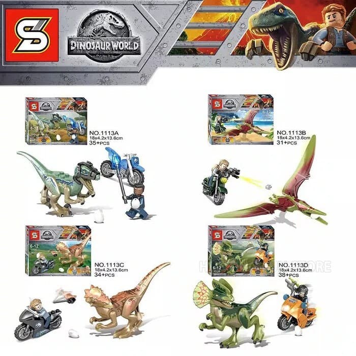 Jual Brick Lego Dinosaurus Jurassic World Sy 1113 Dino Sy1113 Kota