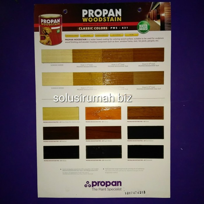 Jual Katalog Cat Politur Woodstain Sample Propan Waterbase Kartu Warna Kab Kediri Solusirumah Biz Tokopedia