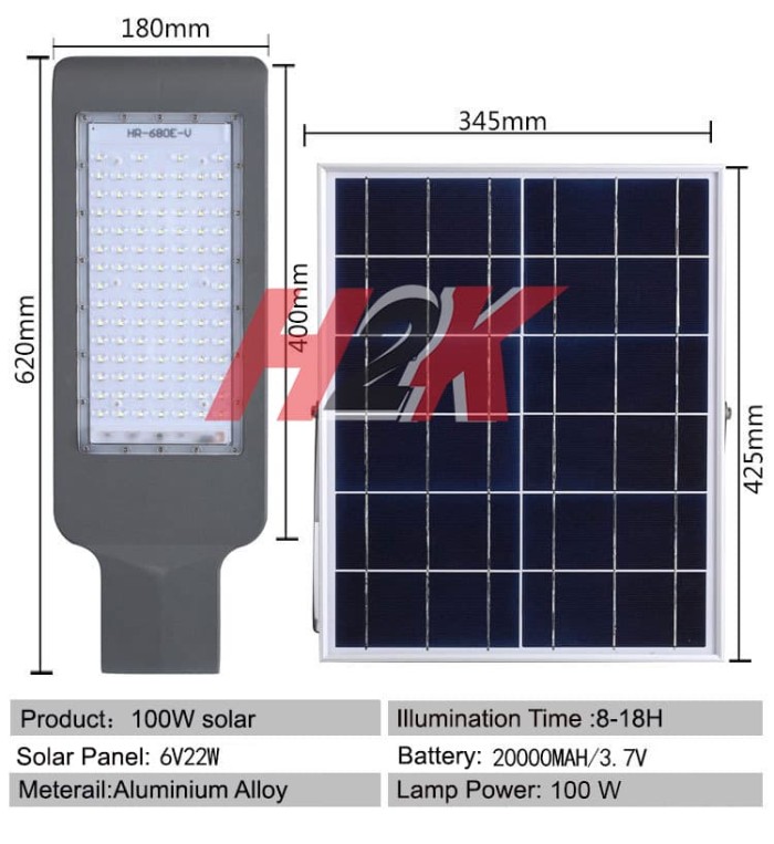 Jual Lampu Jalan Solar Cell Tenaga Surya 100w Pju Jakarta Barat H2k Tokopedia Lampu Tenaga Surya 100w Pju