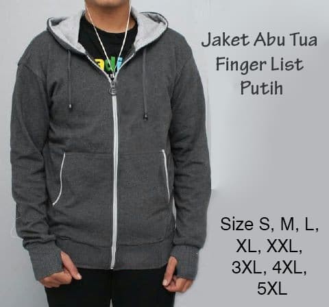jual jaket abu tua