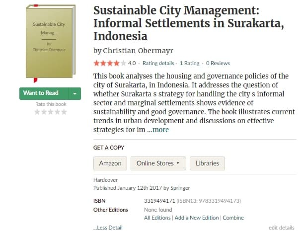 Sustainable City Management: Informal Settlements in Surakarta, Indonesia