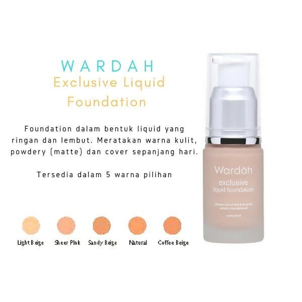 Jual Wardah Exclusive Liquid Foundation Foundation Cair Sheer Pink Jakarta Utara Getstore2 Tokopedia