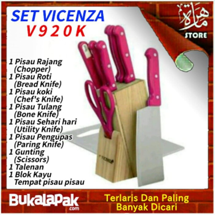 Jual Pisau Set Vicenza V920k Dapur Terbaik Berkualitas Pisau Set Vicenza V920k Dapur Terbaik Berkualitas
