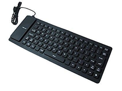 keyboard flexible flexible keyboard usb keyboard laptop murah - Hitam