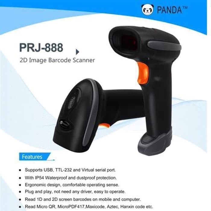 Jual BARCODE SCANNER EFAKTUR 2D /1D PANDA PRJ888 (QR CODEEFAKTUR