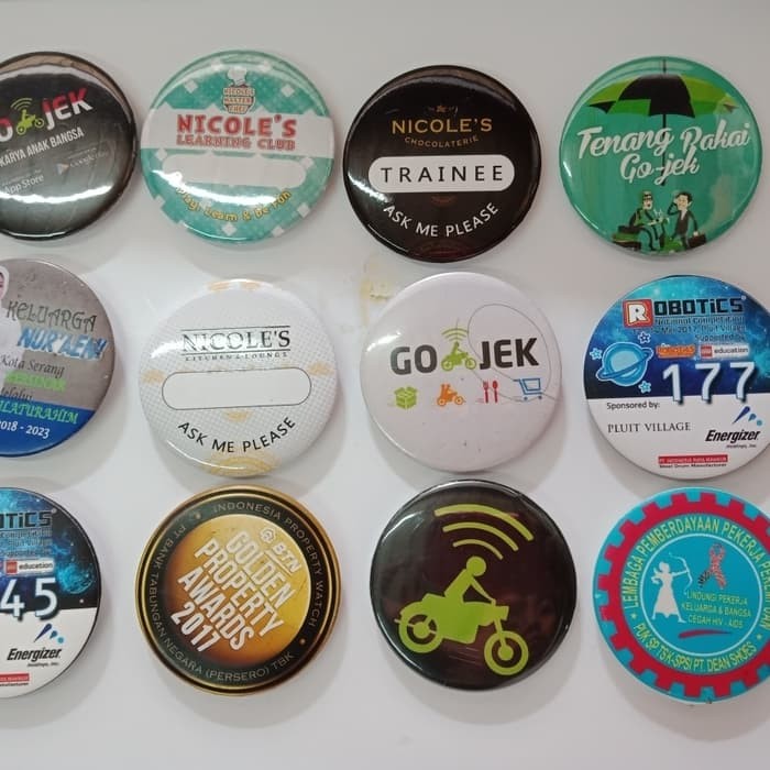 Jual Cetak Pin Bros 5.8 Bahan Bagus/Stationary/Pin Bros/Cetak Pin ...