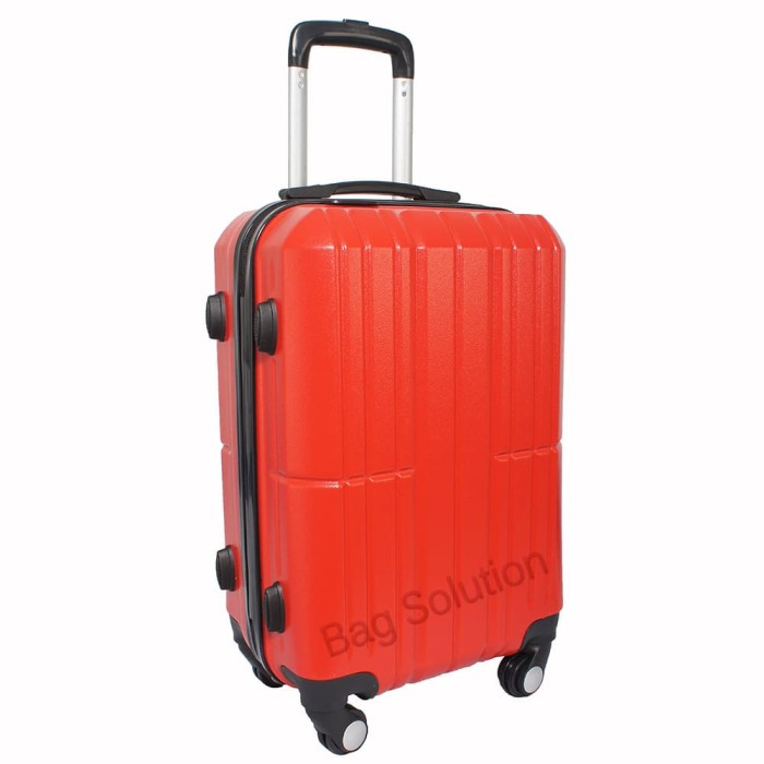 Real Polo Tas Koper Hardcase Fiber ABS 4 Roda Putar- 7717 Size 24 inch - Biru